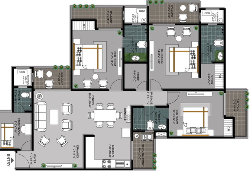 3 BHK Flat in Hawelia Valenova Park in Techzone 4, Greater Noida - Image 401365