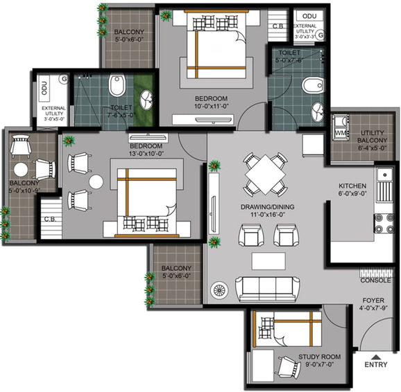 2 BHK Flat in Hawelia Valenova Park in Techzone 4, Greater Noida - Image 401362