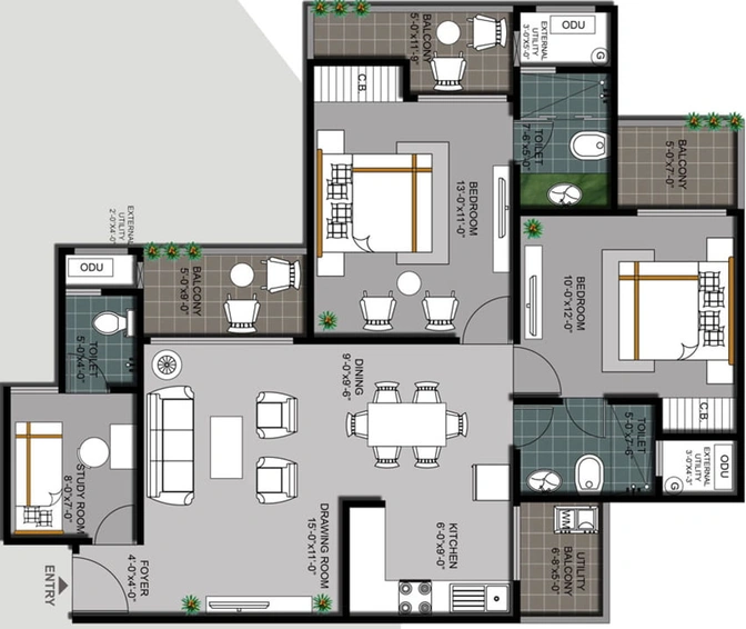 2 BHK Flat in Hawelia Valenova Park in Techzone 4, Greater Noida - Image 401363