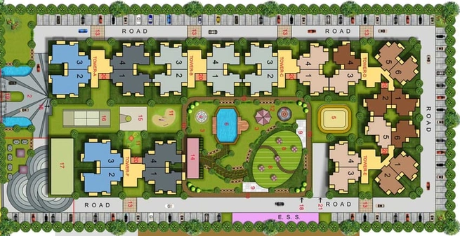 Master Plan of Hawelia Valenova Park in Techzone 4, Greater Noida - Image 8119