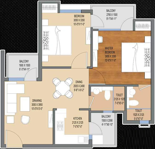 2 BHK Flat in Oasis Venetia Heights in Surajpur, Greater Noida - Image 401292
