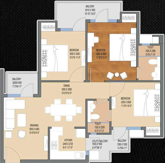 3 BHK Flat in Oasis Venetia Heights in Surajpur, Greater Noida - Image 401294