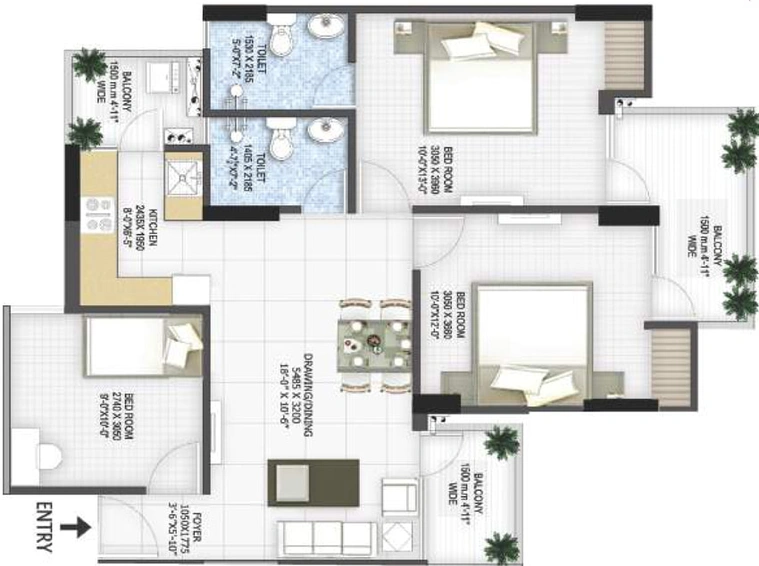 2 BHK Flat in Panchsheel Hynish in Sector 1, Greater Noida - Image 401373