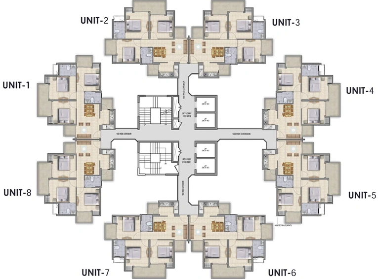 Floor Plan of RG Luxury Homes Phase 2 in Sector 16 B, Greater Noida - Image 92615