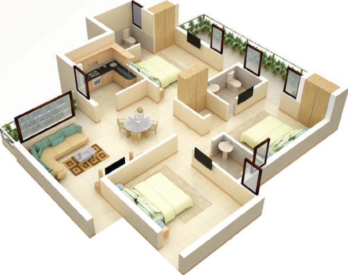 3 BHK Flat in Cosmic The Urban Young in Yamuna Expressway, Greater Noida - Image 403050