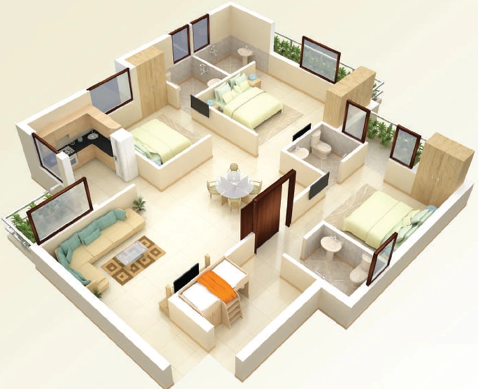 3 BHK Flat in Cosmic The Urban Young in Yamuna Expressway, Greater Noida - Image 403051