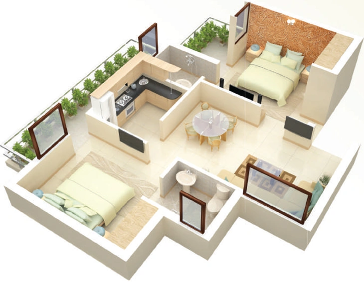 2 BHK Flat in Cosmic The Urban Young in Yamuna Expressway, Greater Noida - Image 403048