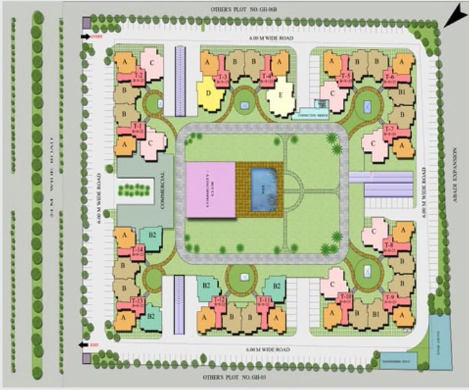 Master Plan of Primrose Ryne in Chi 5, Greater Noida - Image 8190