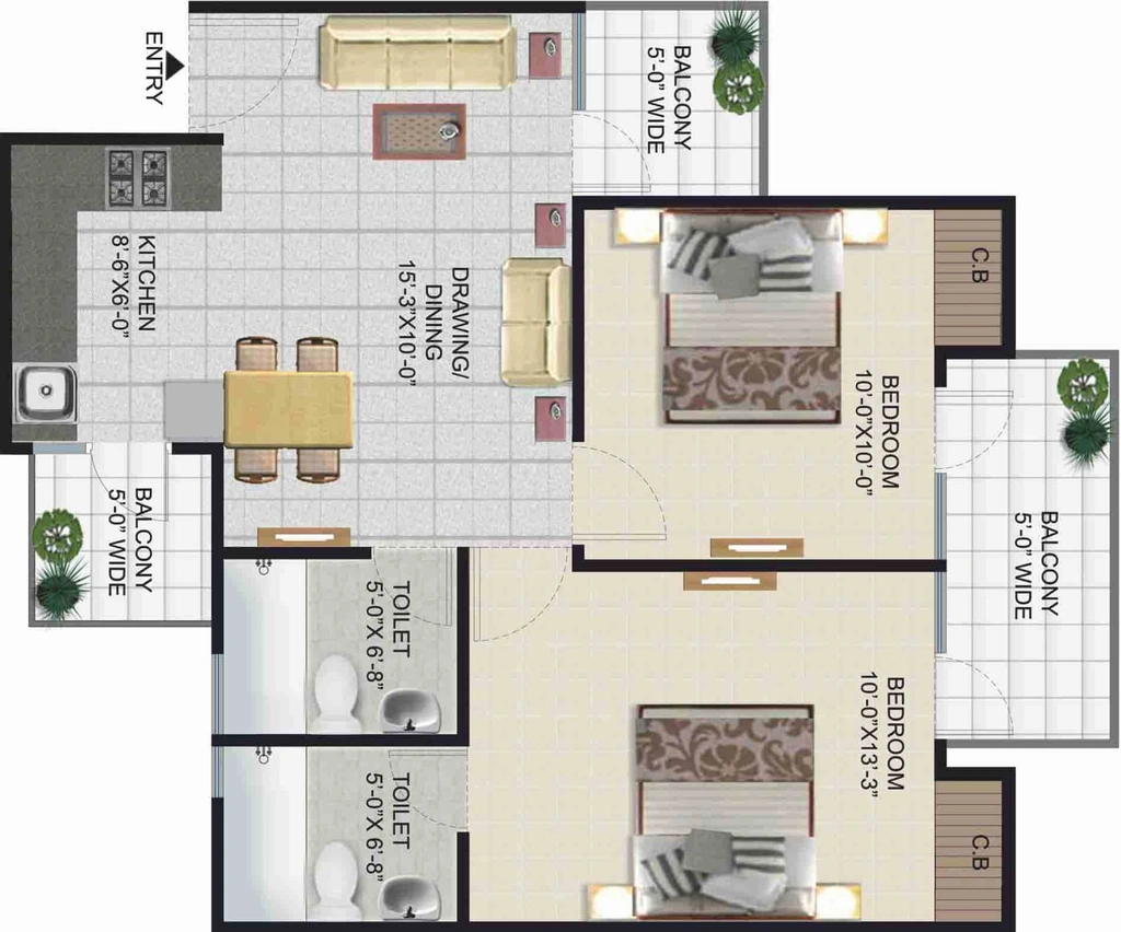 2 BHK Flat in Panchsheel Pinnacle in Sector 16 B, Greater Noida - Image 661994