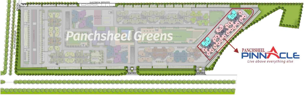 Master Plan of Panchsheel Pinnacle in Sector 16 B, Greater Noida - Image 92624