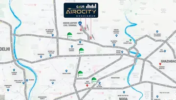 Location of Gaur Airocity - Image 84173