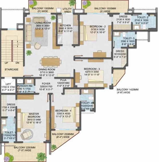 4 BHK Flat in Adani Samsara Arya in Sector 60, Gurgaon - Image 433704