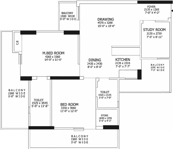 2 BHK Flat in Gaur Global Village in Crossings Republik, Ghaziabad - Image 500300