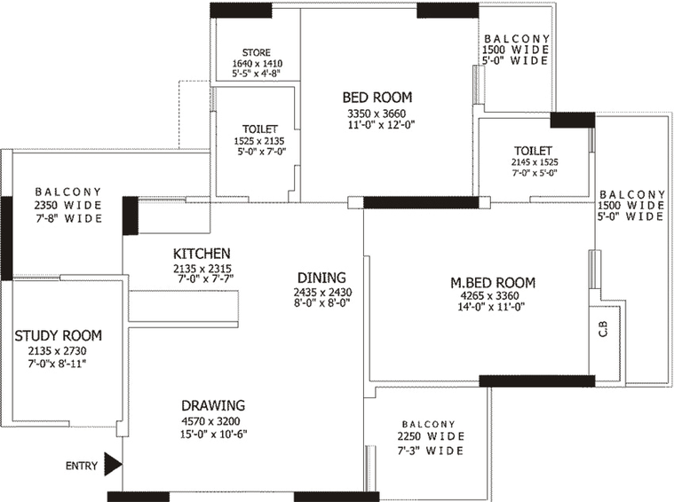 2 BHK Flat in Gaur Global Village in Crossings Republik, Ghaziabad - Image 500299