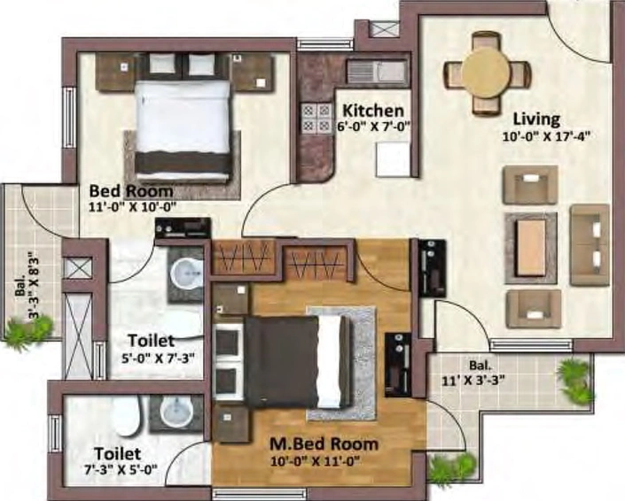 2 BHK Flat in Sare Springview Heights in NH 24, Ghaziabad - Image 416433