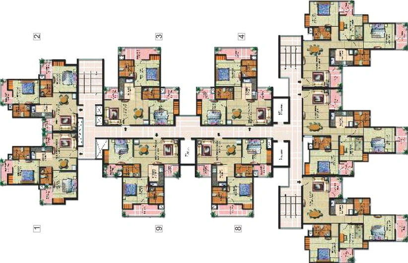 Floor Plan of Supertech Livingston in Crossings Republik, Ghaziabad - Image 9325