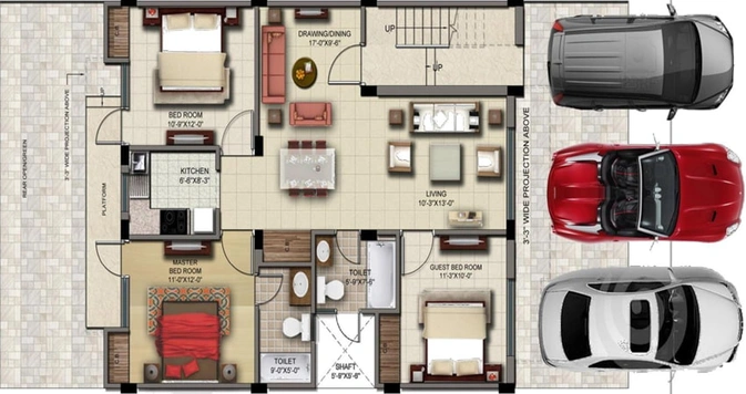 3 BHK Flat in Wave Royal Castle in NH 24, Ghaziabad - Image 500402