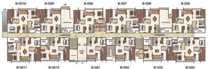 Floor Plan of Casagrand Primrose in Perungalathur, Chennai - Image 9003