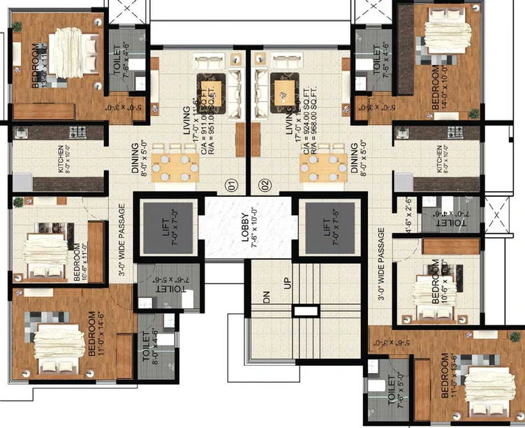 Floor Plan of Zee Manubharti in Andheri West, Mumbai - Image 18455
