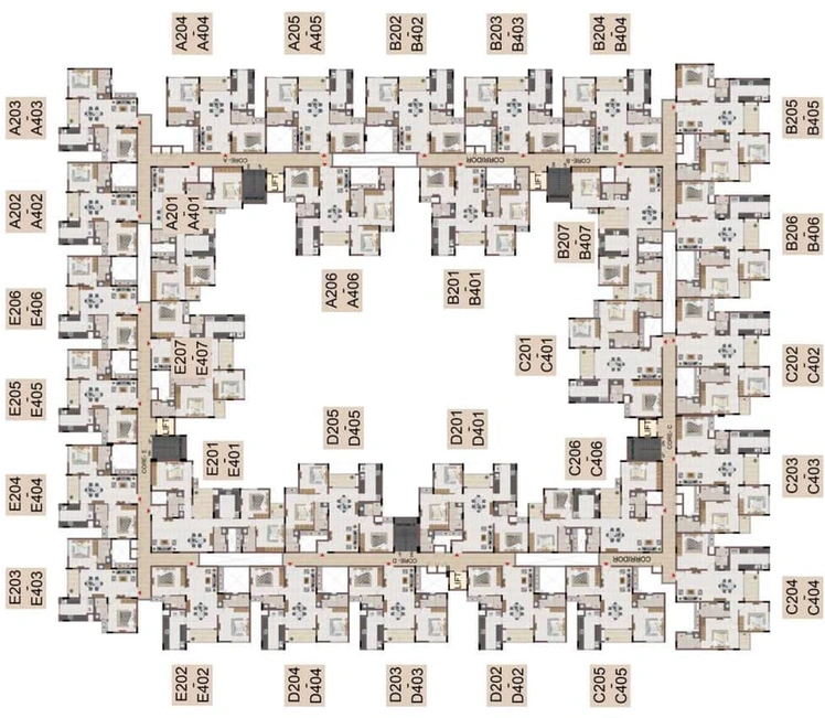 Floor Plan of Casagrand Elysium in Manapakkam, Chennai - Image 9014