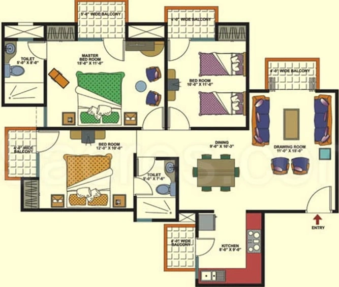 3 BHK Flat in Amrapali Empire in Dundahera, Ghaziabad - Image 416600