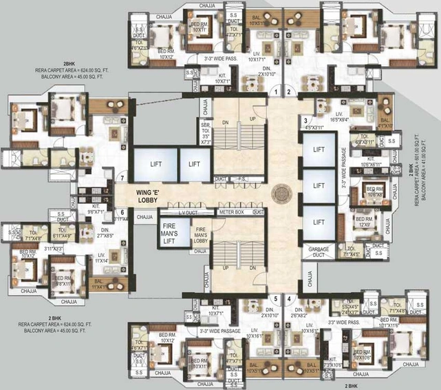 Floor Plan of Royal Lagoon in Malad West, Mumbai - Image 90592