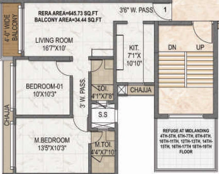 2 BHK Flat in Royal Pristo in Malad East, Mumbai - Image 698997