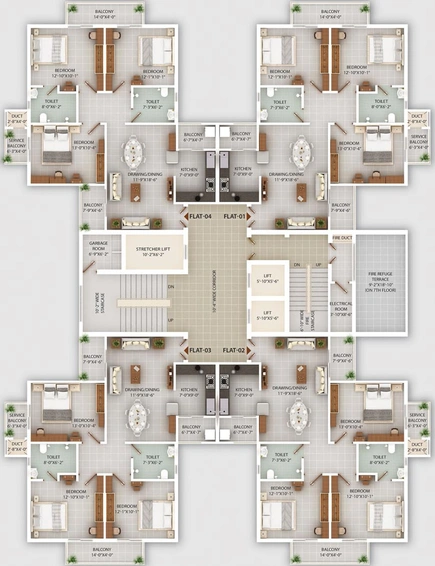 Floor Plan of GBN Skywalk in Danapur, Patna - Image 6239