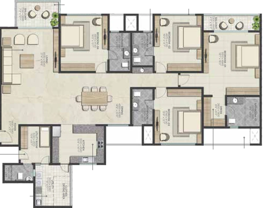 4 BHK Flat in Sobha Marina One in Marine Drive, Kochi - Image 389669