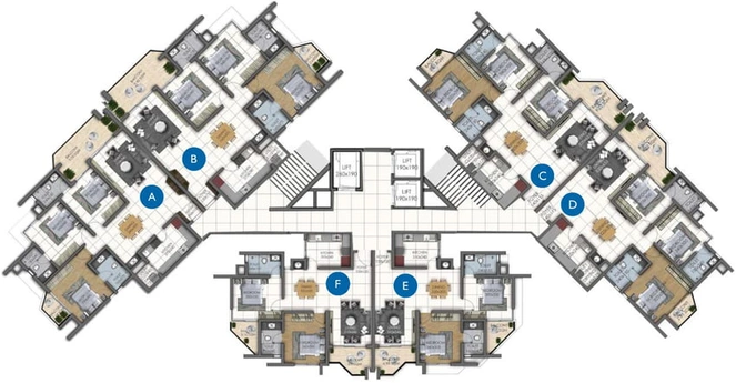 Floor Plan of ABAD Oasis in Edappally, Kochi - Image 46942