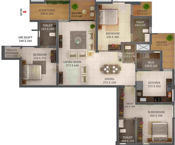 3 BHK Flat in Trinity Accord in Edappally, Kochi - Image 492419