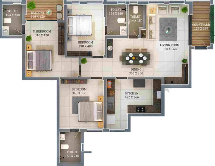 3 BHK Flat in Trinity Accord in Edappally, Kochi - Image 492417