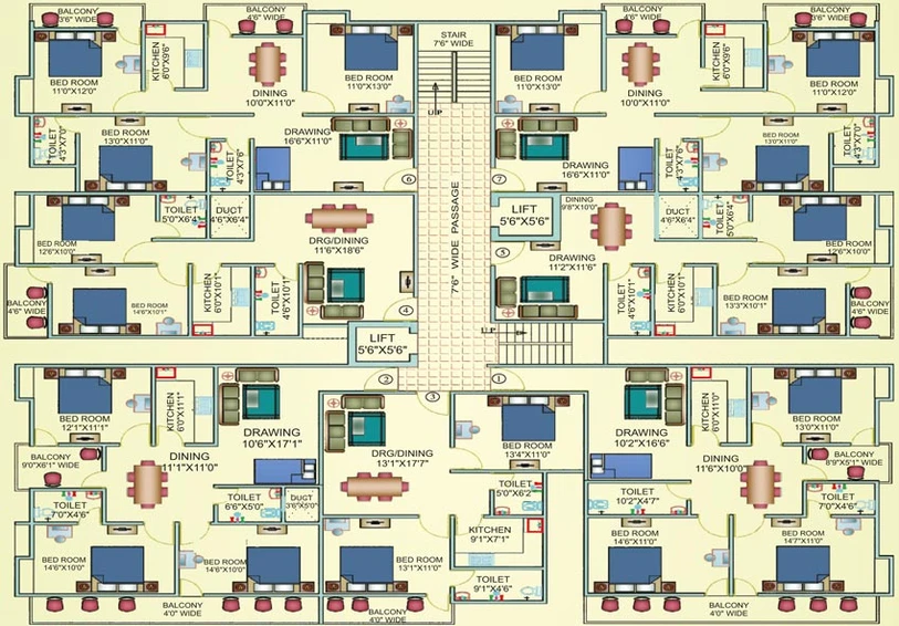 Floor Plan of SK Rajdeo Enclave in Danapur, Patna - Image 6259