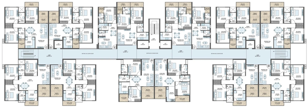 Floor Plan of SSB Platinum in Deedarganj, Patna - Image 47370