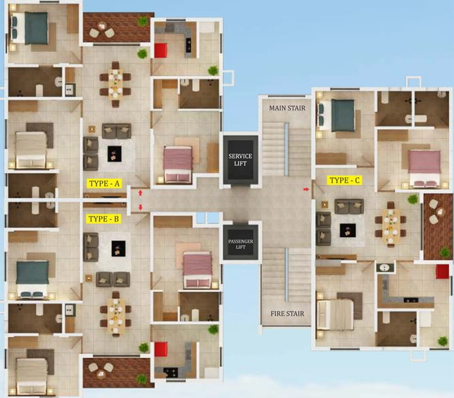Floor Plan of Varma Connekt in Vennala, Kochi - Image 47007