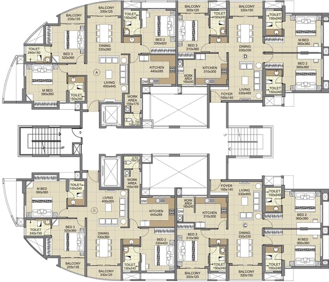 Floor Plan of Skyline 24 Carat in Elamakkara, Kochi - Image 47024