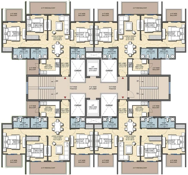 Floor Plan of RD Heights in Saguna More, Patna - Image 6265