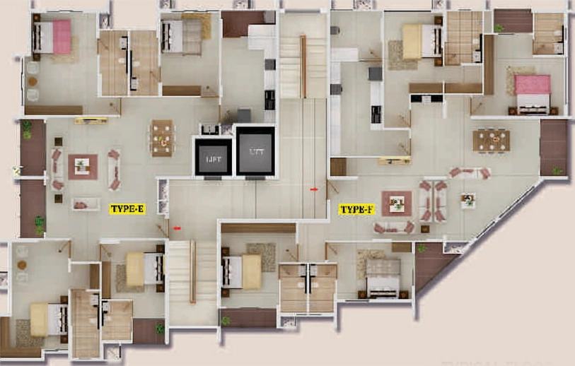 Floor Plan of Trinity New Castle in Palarivattom, Kochi - Image 47093