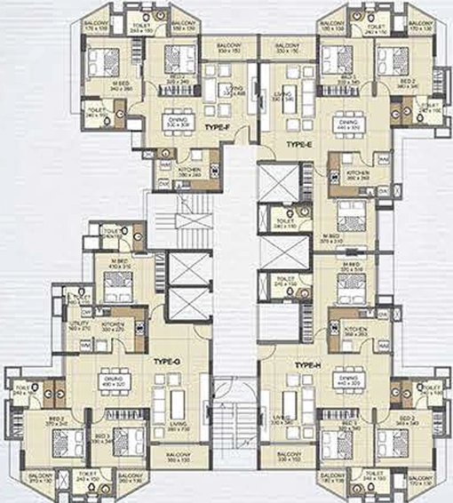 Floor Plan of Skyline Synergy in Cheranalloor, Kochi - Image 47105