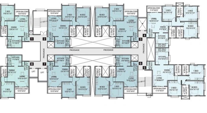 Floor Plan of Casa Imperia in Wakad, Pune - Image 82916