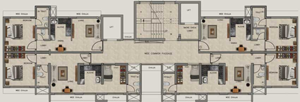 Floor Plan of Ajmera Greenfinity in Wadala, Mumbai - Image 18528