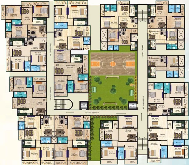 Floor Plan of GBN Shanti Satish Villa in Danapur, Patna - Image 6288