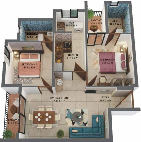 2 BHK Flat in Varma Imperial in Vazhakkala, Kochi - Image 658456