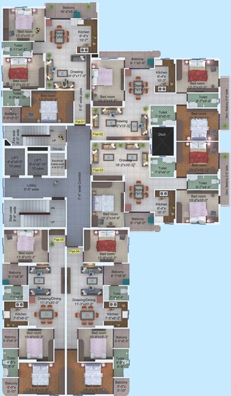Floor Plan of Universal Garden in Danapur, Patna - Image 6294