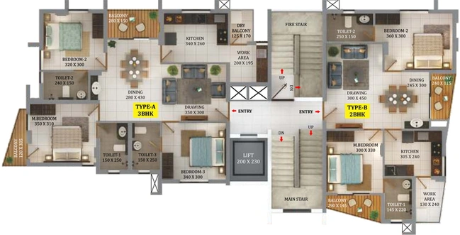 Floor Plan of Varma Northlight in Thrippunithura, Kochi - Image 55033