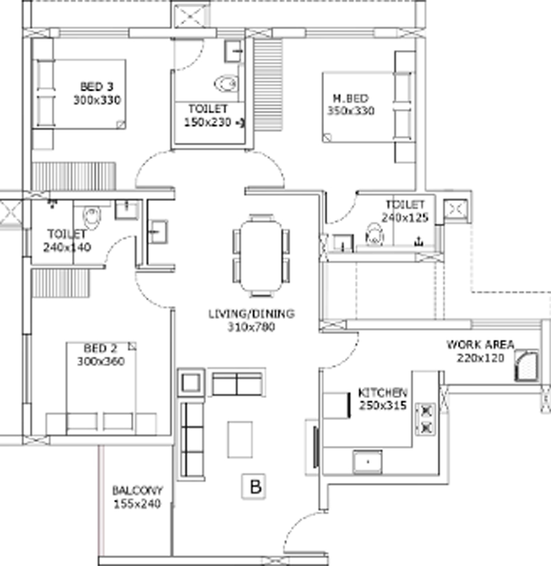 3 BHK Flat in Asset Jubilance in Vazhakkala, Kochi - Image 492806