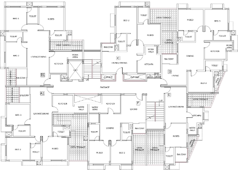 Floor Plan of Asset Jubilance in Vazhakkala, Kochi - Image 47151