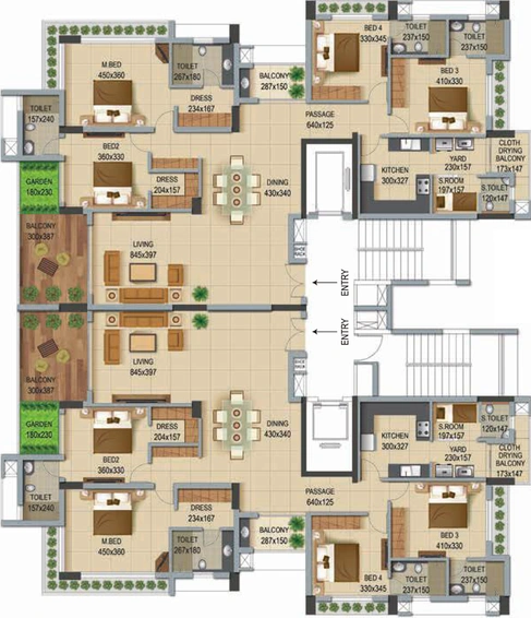 Floor Plan of Skyline Epic in Kaloor, Kochi - Image 47169