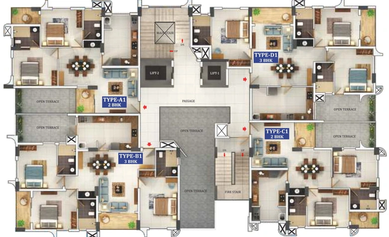 Floor Plan of Varma Rhythm in Eroor, Kochi - Image 55057