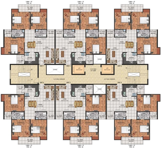 Floor Plan of JG Silver Oak in Danapur, Patna - Image 84537